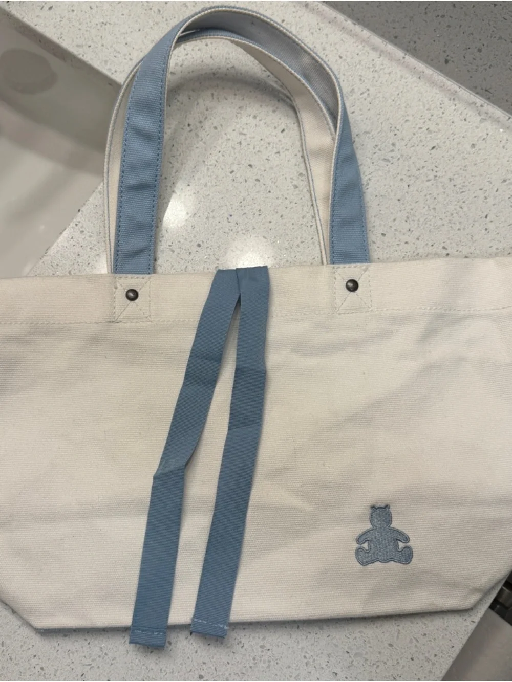 🍼 Baby Gap Small Logo Tote Bag with Blue Accents
